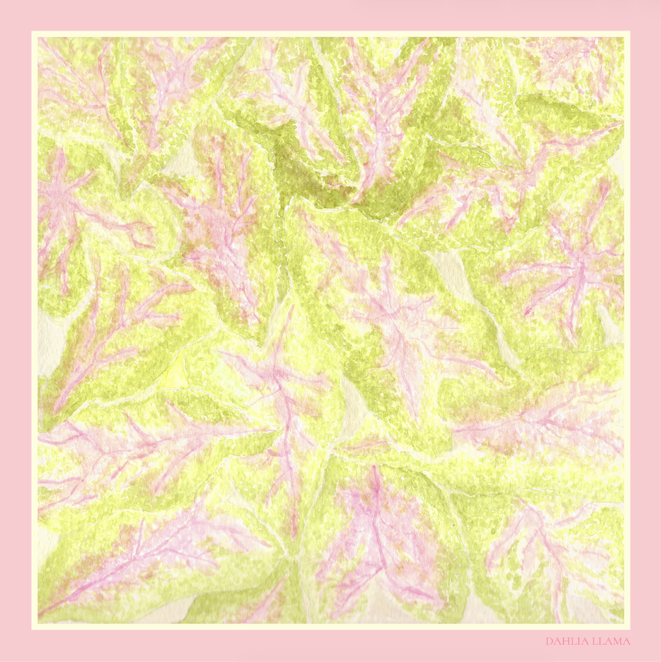 Caladiums in Sunlight Silk Scarf